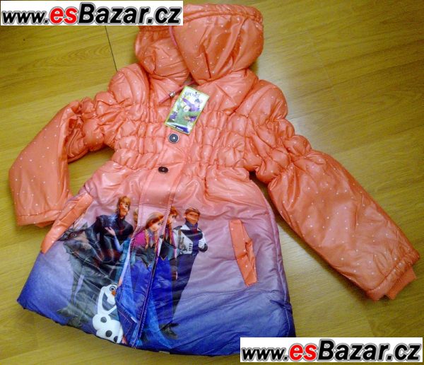 Nová zimní bunda Ledové království - oranžová 120. hned