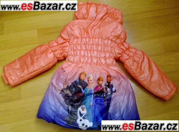 Nová zimní bunda Ledové království - oranžová 120. hned