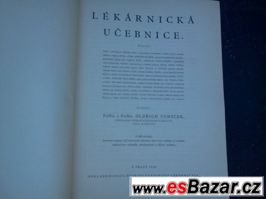 Lékarnická učebnice - rok vydání 1938, 1309 stran Lékarnická učebnice - rok vydání 1938, 1309 stran