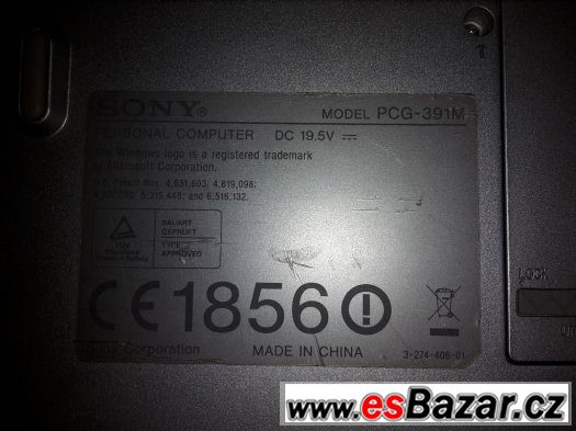 SONY PCG 391M 2.20 GHz Intel Core Processor 2 Duo CPU