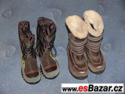 SLEVA   Zimní boty - vel. 25 - 26 - super stav a kvalita