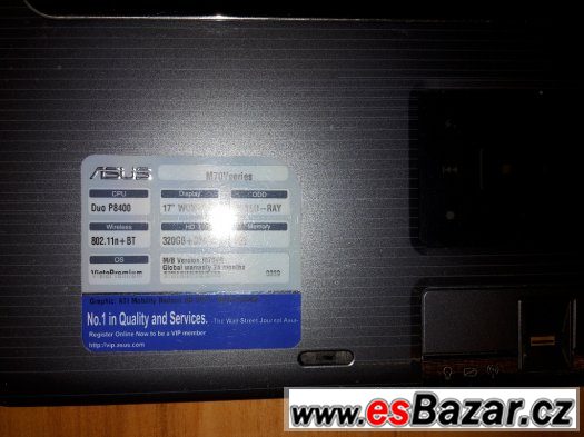 ASUS M70V nVidia 9600M GS  17“ WXGA, 1 920 × 1 200