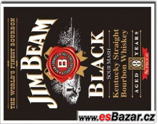 JIM BEAM BLACK - plechová cedule 410x320mm