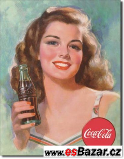 COCA COLA - plechová cedule 410x320mm