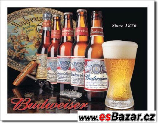 BUDWEISER - plechová cedule 410x320mm