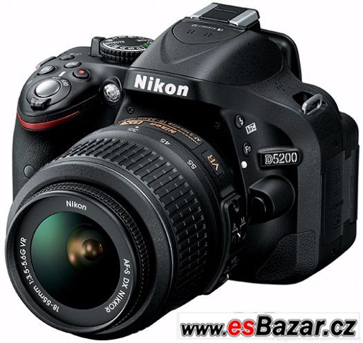 Nikon D5200 + Objektiv 18-55 AF-S DX v záruce