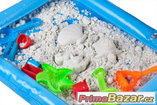 Magický písek s hrací plochou + 12 plastových formiček nové