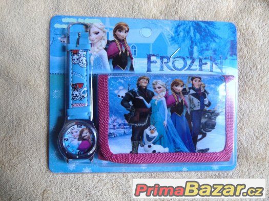 dětské hodinky+peněženka FROZEN,nové doprava zdrama