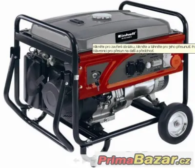 Generátor benzín, 2x220V+380V, 5,5kW, nepoužitý-velká sleva
