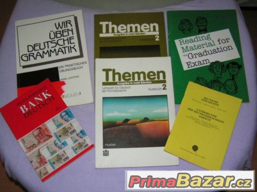 Učebnice, knihy - němčina, angličtina.