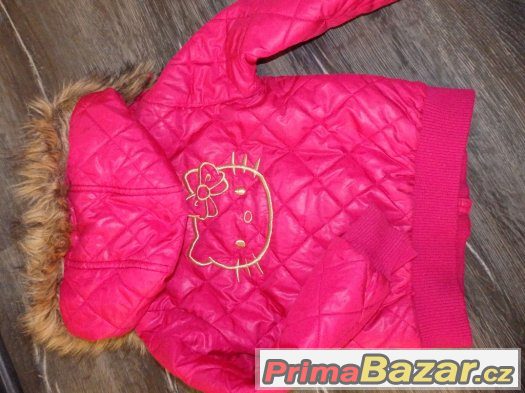 podzimní -zimní  bunda   s  heloo  kitty    vel 116