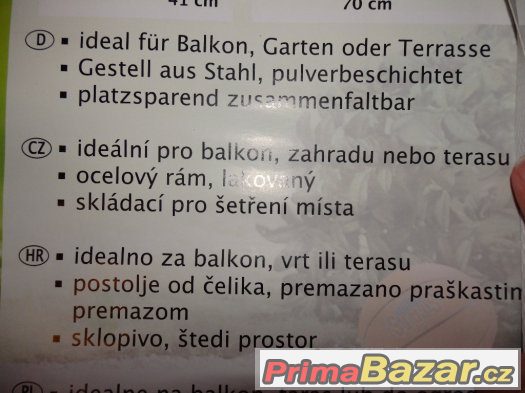 zahradní  nebo  balkonové  židle  a  stůl  nové  zboží