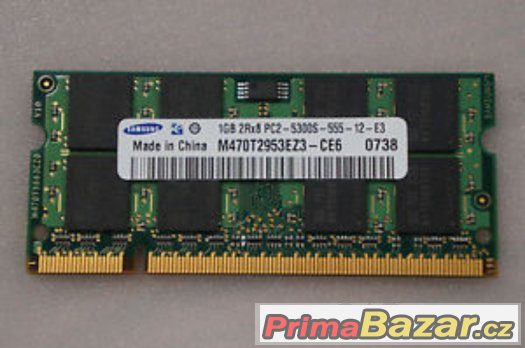 SODIMM Samsung 1GB/DDR2-1gb 2rx8 pc2-5300s-555-12-e3-prodám