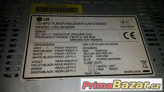 LG LAC-M1600R autorádio LG LAC-M1600R autorádio