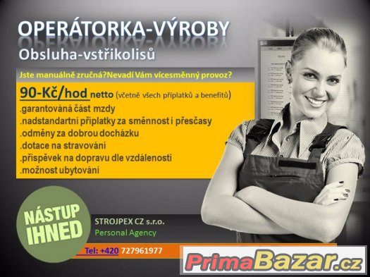 Operátorka do výroby