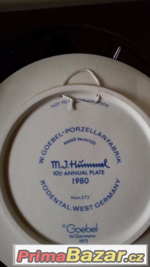 Talíř Hummel 1980 Annual Plate 