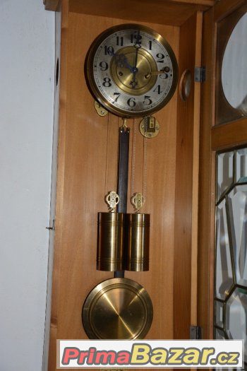 Starožitné 2-závažové hodiny Gustav Becker r1900-světlé