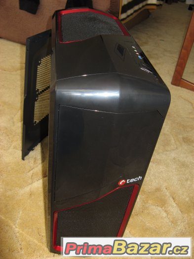 PC case C-Tech Ladon, GC-04 (černo/červená)