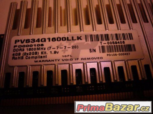 4096 DDR3 Patriot (2x2GB) 1600MHz
