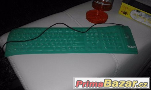 Woow Silikonová klávesnice zelená - FLEX,­ USB,­ CZ layout