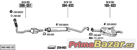 Opel Zafira tlumič výfuk Opel Zafira tlumič výfuk