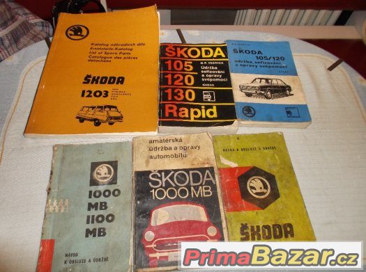 Prodám dílenské příručky oprav a údržby pro vozy Škoda
