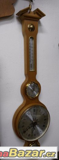 Rustikální Barometr s hodinami - Germany