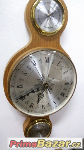 Rustikální Barometr s hodinami - Germany
