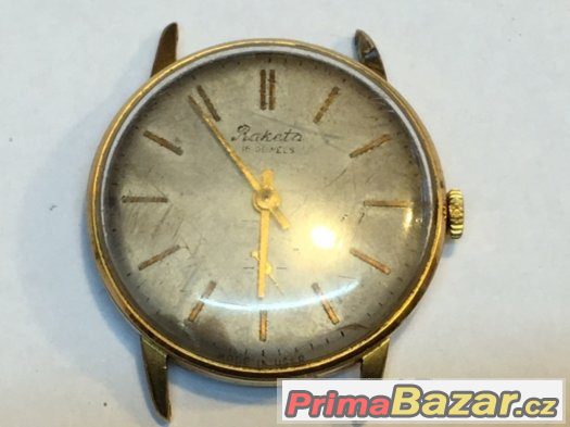 Prodám staré pozlacené Ruské hodinky RAKETA