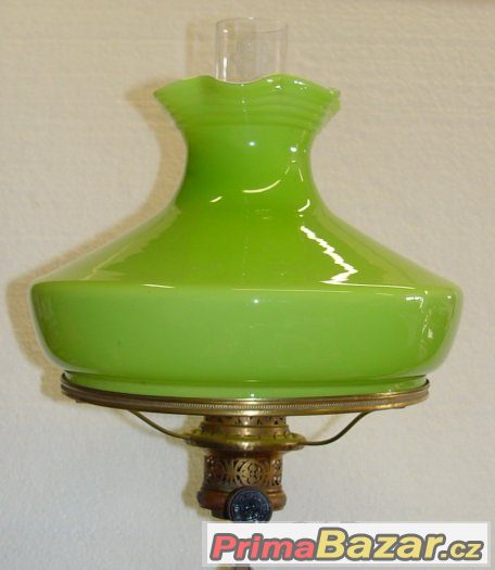 Petrolejová lampa - hořák, držák, stínítko, cylindr - 6x