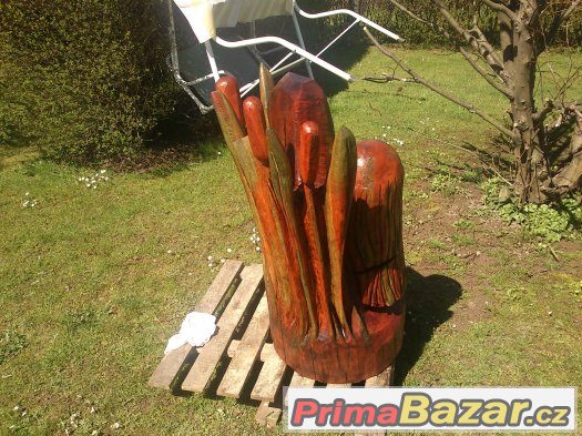 Dřevěné sochy - Vodník v rákosí