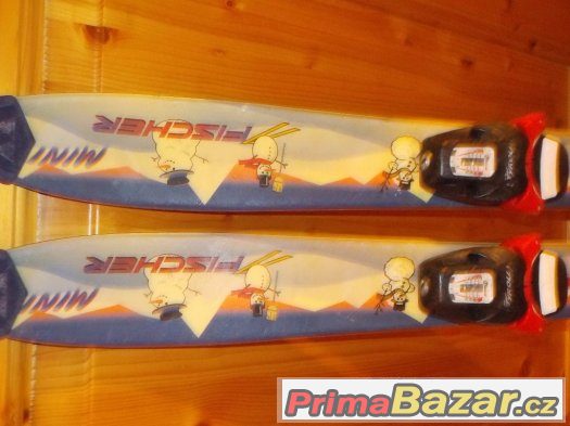 Lyže Fischer mini 90cm+boty+přilba zdarma Lyže Fischer mini 90cm+boty+přilba zdarma