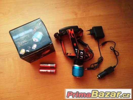 CREE LED 2x T6 ČELOVKA - headlamp 2000lm