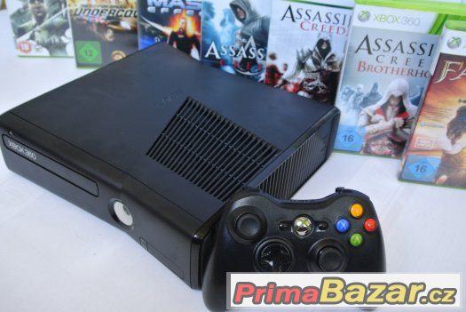 XBOX 360 MICROSOFT + OVLADAČ + ZÁRUKA, TOP STAV 2989,-