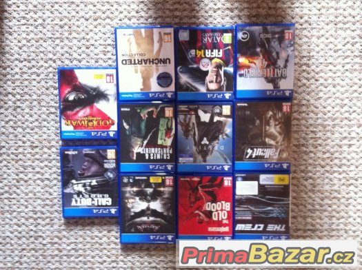 Prodám ps4 s 11 orig. Hrama Prodám ps4 s 11 orig. Hrama