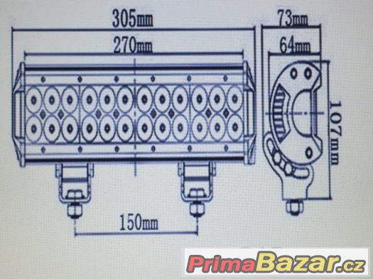 Led bar , světelná rampa led na čtyřkolku aj