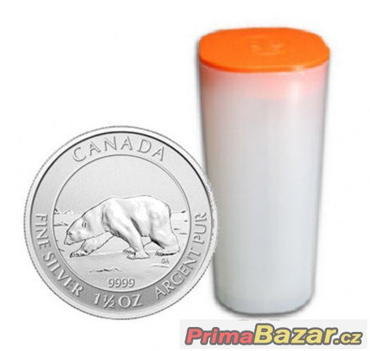 polar bear 1,5Oz mince investicni stribro orig balene NOVE -