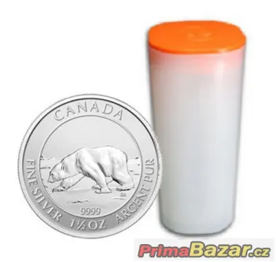 polar bear 1,5Oz mince investicni stribro orig balene NOVE -