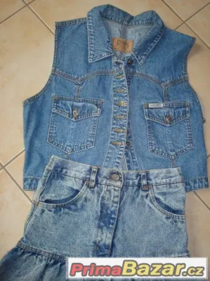 Sukně a vesta reto ,,plísňové" velikost 140