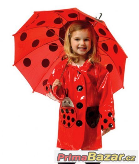 264 - Kidorable dětská pláštěnka Beruška vel.92-98 + deštník