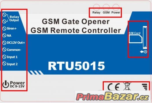 GSM terminál pro otevírání vrat prozvoněním