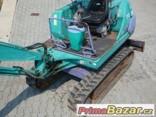 Pásový bagr KOMATSU PC20, hmotnost 2t, dobrý stav