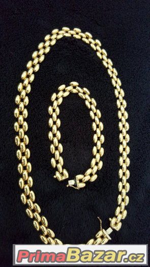 Luxusní náhrdelník+náramek 18.kar