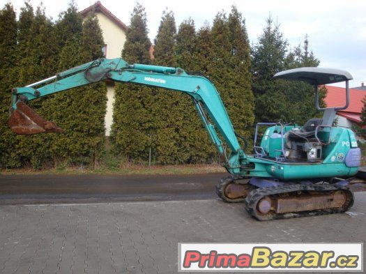 Bagr KOMATSU PC-12, pásové rypadlo 1200 kg, velmi dobrý stav