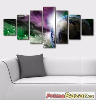 Velký obraz - VESMÍR - sedmidílný - velikost 210x100 cm