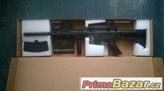 Airsoft zbran M4 RAS-celokov,Upgrade 150 m/s (AimTop)