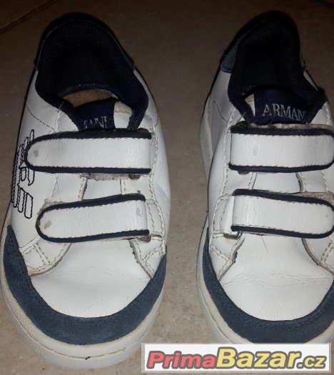 Značkové botasky Armani.orig  23-24+bunda, svetr 110
