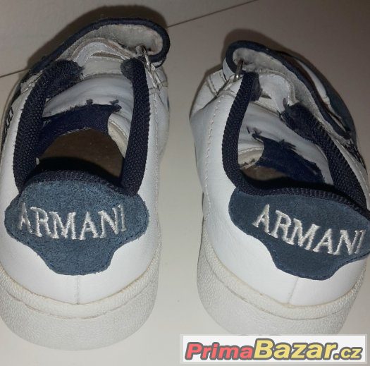 Značkové botasky Armani.orig  23-24+bunda, svetr 110