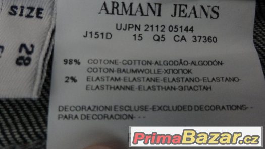 Luxusní dámské jeans/ džíny zn. Armani jeans