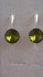 Stříbrné náušnice se Swarovski Rivoli, olivine, 12 mm, nové